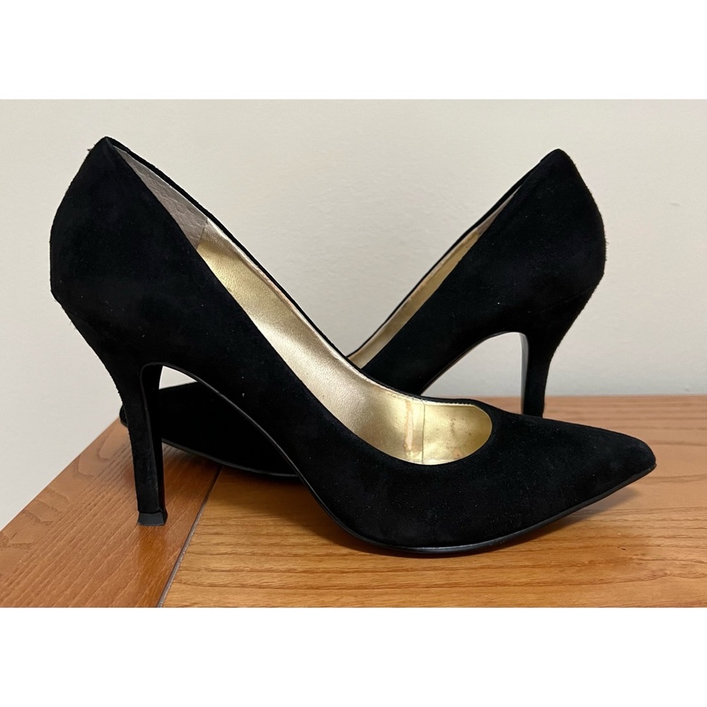 [Nine West] Black Suede Flax Pointy Toe Pumps